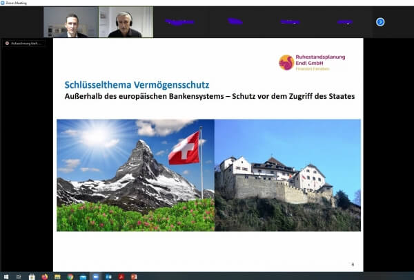 Onlinewebinare Vermögenssicherung außerhalb des europäischen Bankensystems